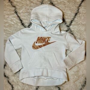 Nike Kids White and Gold Hoodie
